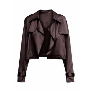 NEW NOUVELLE / SILK95FIVE women's kensington trench crop in chocolate